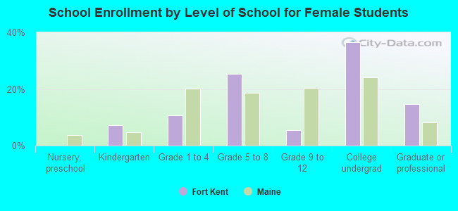 School Enrollment by Level of School for Female Students