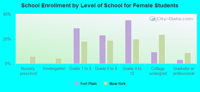 School Enrollment by Level of School for Female Students