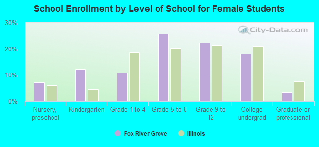 School Enrollment by Level of School for Female Students