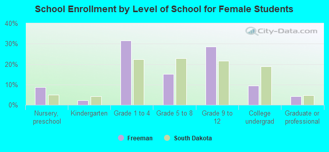 School Enrollment by Level of School for Female Students