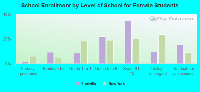 School Enrollment by Level of School for Female Students