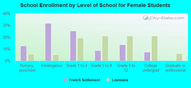 School Enrollment by Level of School for Female Students