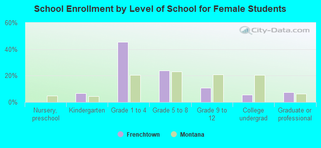 School Enrollment by Level of School for Female Students