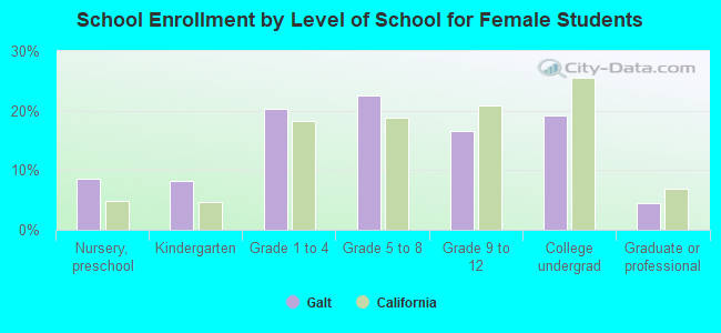 School Enrollment by Level of School for Female Students