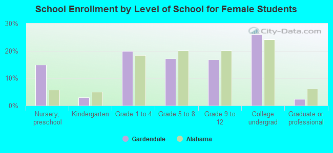 School Enrollment by Level of School for Female Students