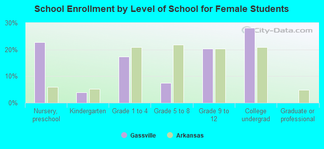 School Enrollment by Level of School for Female Students