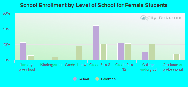 School Enrollment by Level of School for Female Students