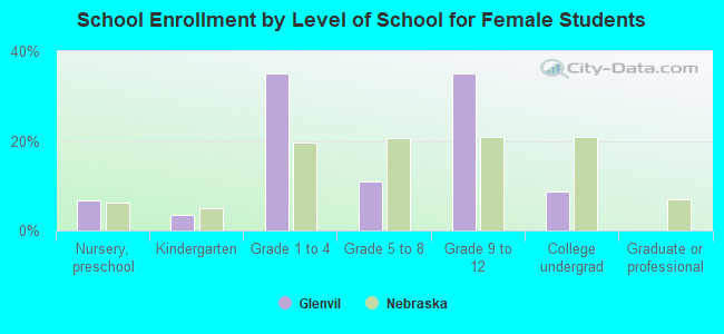 School Enrollment by Level of School for Female Students