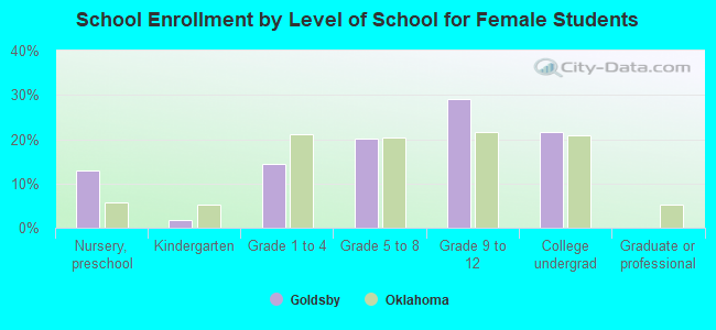 School Enrollment by Level of School for Female Students