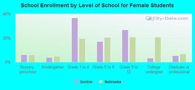 School Enrollment by Level of School for Female Students