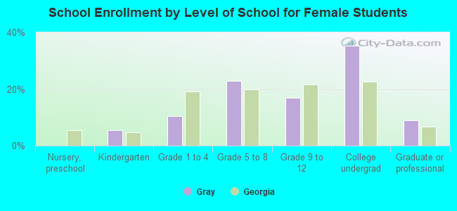 School Enrollment by Level of School for Female Students