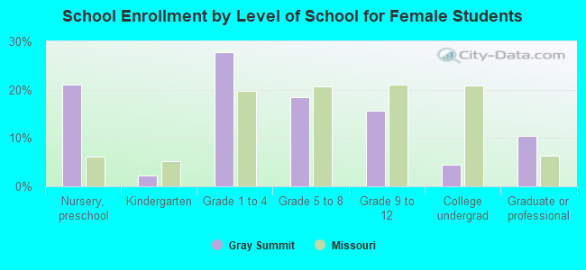 School Enrollment by Level of School for Female Students