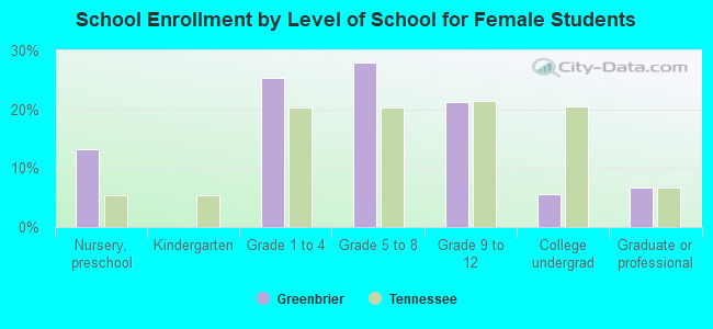 School Enrollment by Level of School for Female Students