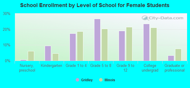 School Enrollment by Level of School for Female Students