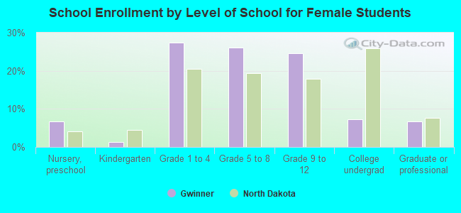 School Enrollment by Level of School for Female Students