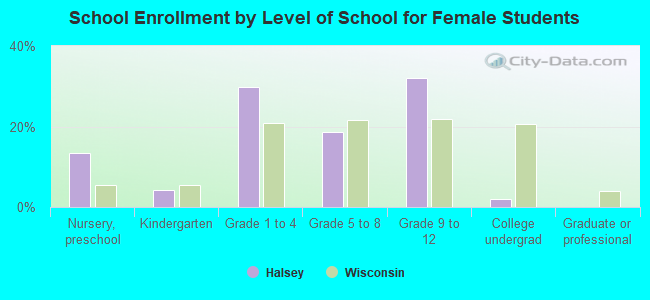 School Enrollment by Level of School for Female Students