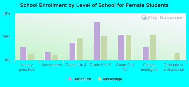 School Enrollment by Level of School for Female Students