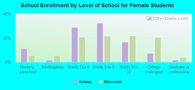 School Enrollment by Level of School for Female Students