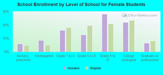 School Enrollment by Level of School for Female Students