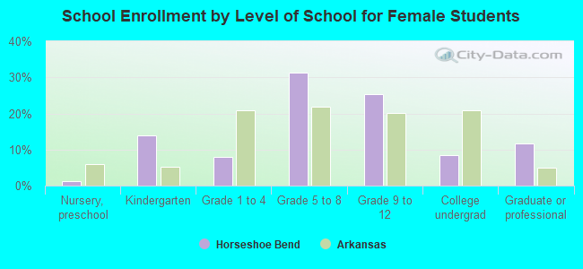 School Enrollment by Level of School for Female Students