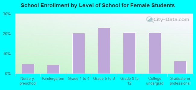 School Enrollment by Level of School for Female Students