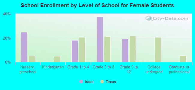 School Enrollment by Level of School for Female Students