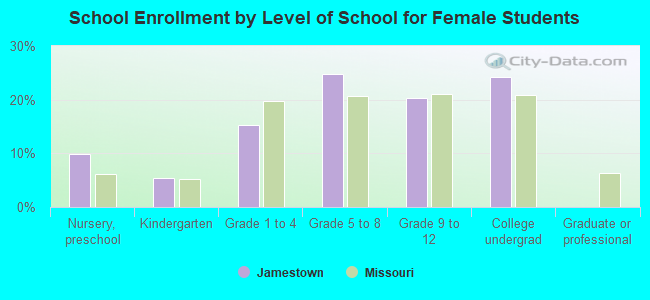 School Enrollment by Level of School for Female Students