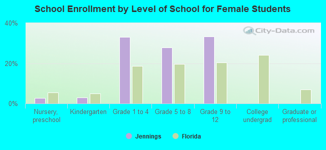 School Enrollment by Level of School for Female Students