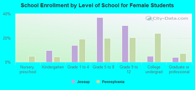 School Enrollment by Level of School for Female Students