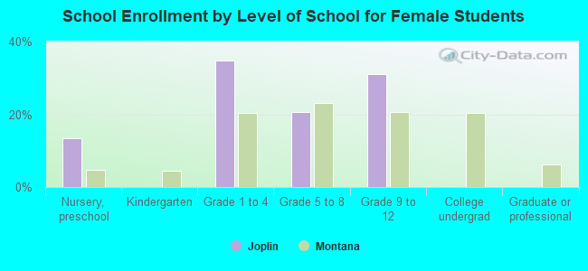 School Enrollment by Level of School for Female Students