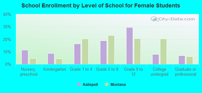 School Enrollment by Level of School for Female Students