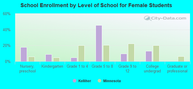 School Enrollment by Level of School for Female Students