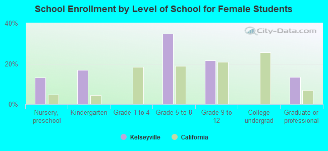 School Enrollment by Level of School for Female Students