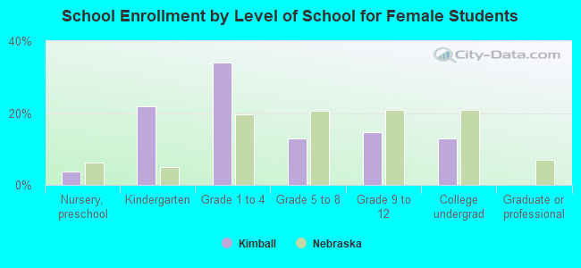 School Enrollment by Level of School for Female Students