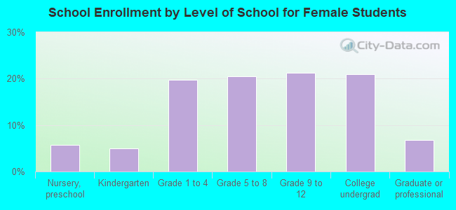 School Enrollment by Level of School for Female Students