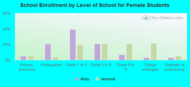 School Enrollment by Level of School for Female Students