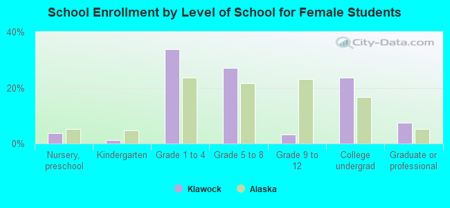 School Enrollment by Level of School for Female Students