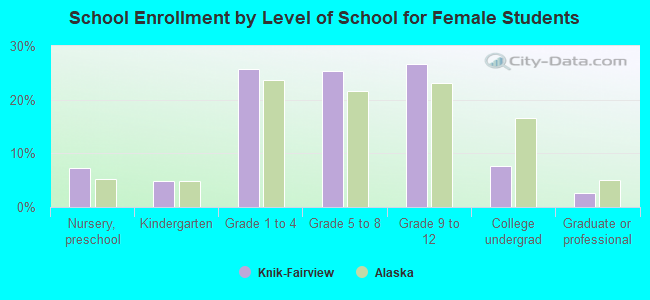 School Enrollment by Level of School for Female Students