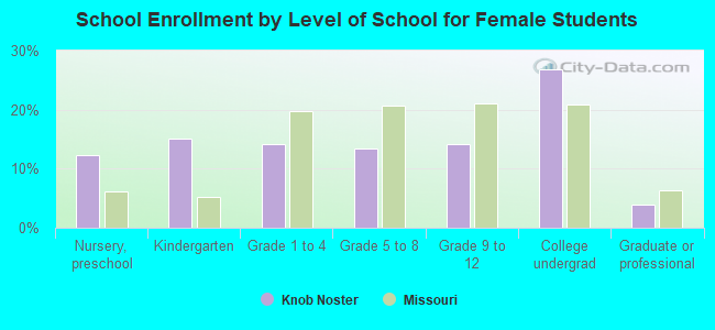 School Enrollment by Level of School for Female Students