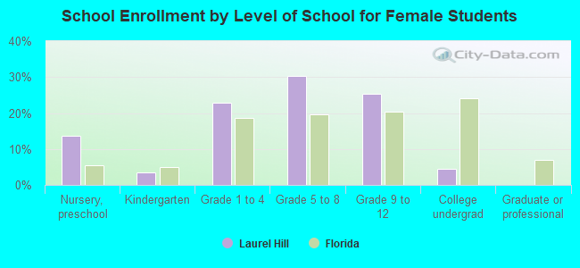 School Enrollment by Level of School for Female Students