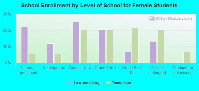 School Enrollment by Level of School for Female Students