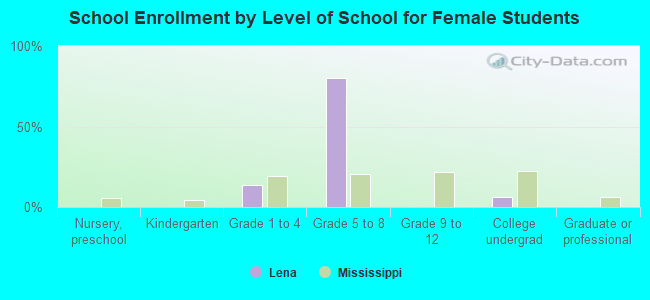 School Enrollment by Level of School for Female Students