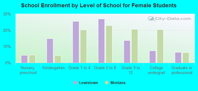 School Enrollment by Level of School for Female Students