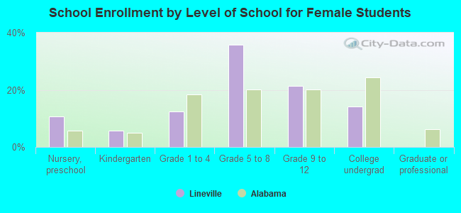 School Enrollment by Level of School for Female Students