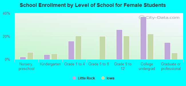 School Enrollment by Level of School for Female Students