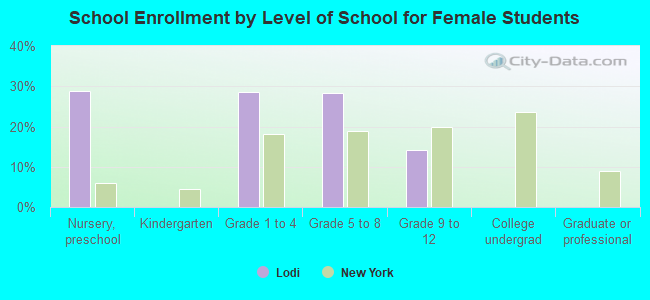 School Enrollment by Level of School for Female Students