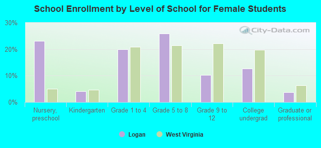 School Enrollment by Level of School for Female Students