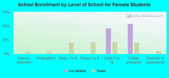 School Enrollment by Level of School for Female Students