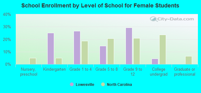 School Enrollment by Level of School for Female Students