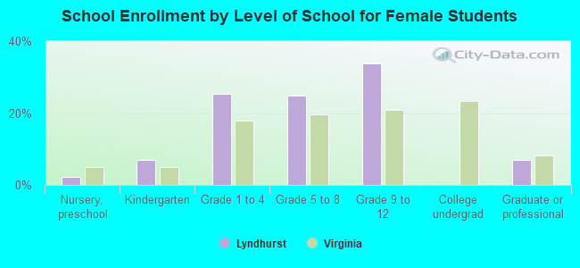 School Enrollment by Level of School for Female Students